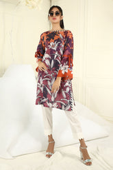 DC-0276 RUST EMBROIDERED KURTA